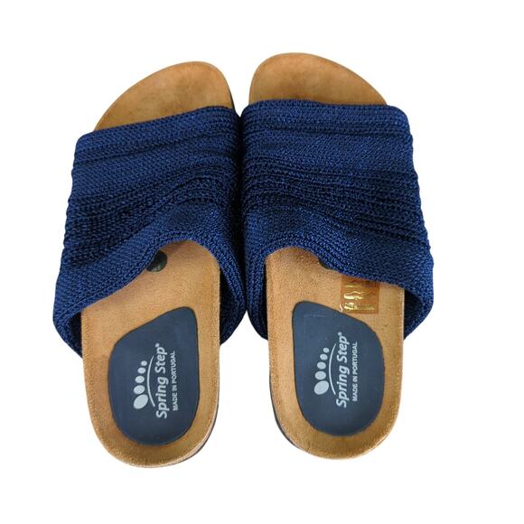 Spring Step Noelena Comfort Sandals Blue Stretchy EU 35 US Women's Size 5 - Picture 3 of 7